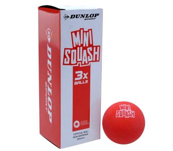 Dunlop Mini Squash Ball Red (3 Pack)